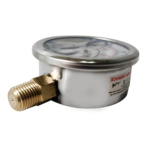 HFS(R) Vacuum Pressure Gauge -30 inHg to 150 PSI, Liquid Filled, 2.5" Dial - size: -30inHg - 0 - 150PSI, style: Oil Guage 2.5"