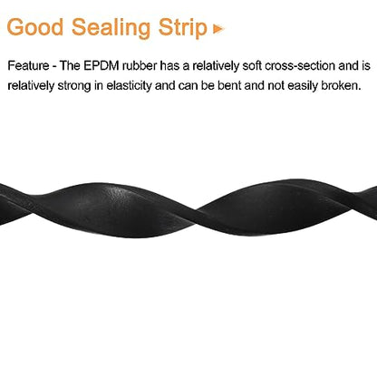 uxcell EPDM Rubber Foam Sheet Strip 1/8" T x 0.8" W x 5' L Rubber Sheet Rolls Weather Strip for DIY Gasket, Crafts, Insulation - size: 1/8" T x 0.8" W x 5' L