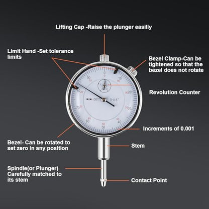 Dial Bore Gauge Set with 2"-6" Range, 0.001" Accuracy