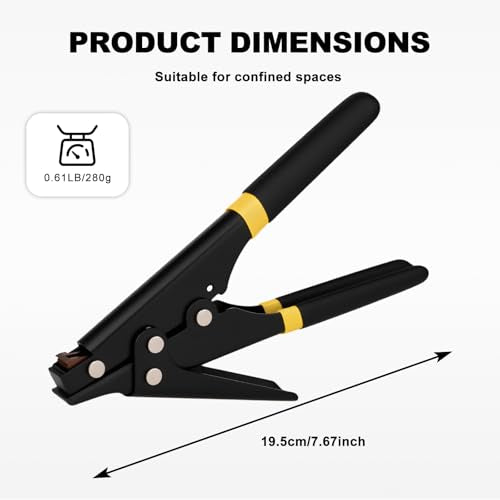JIOUXIP Zip Tie Tool, Tensioning and Cutting Tool for Fastening and Cutting Plastic or Nylon Cable Tie, Cable Tie Gun for Cable Management, Zip Tie Tightener with Ergonomic and Portable Design