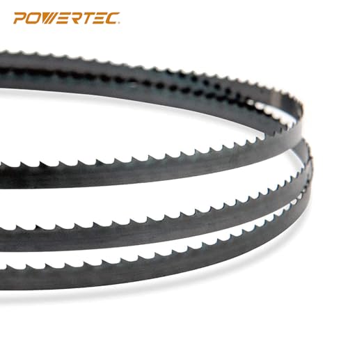 POWERTEC 59-1/2 Inch Bandsaw Blades Assortment for Woodworking & Non-Ferrous Metal Cutting, Band Saw Blades for WEN 3959, Craftsman, Porter-Cable, Ryobi, Delta, B&D & Skil 9" Band Saw, 2 Pack (13701)