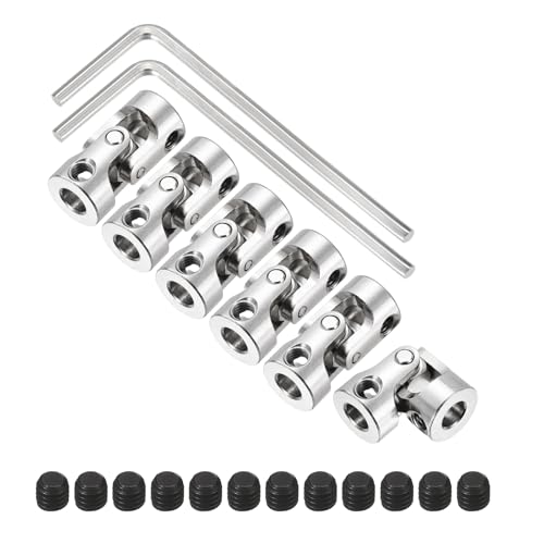 MECCANIXITY Steering Universal Joint Shaft Coupling 5mm to 5mm ID 6Pcs - size: 5mm to 5mm ID