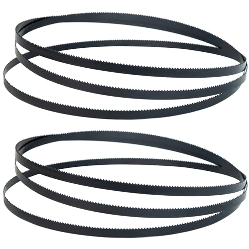 62 Inch x 1/4 Inch x 14 TPI Bandsaw Blades High Carbon Steel Band Saw Blades for Woodworking for Wen,Craftsman,Ryobi,Skil 9" bandsaw -0.014 Inch Thick 2 Pack Black - size: 62 Inch x 1/4 Inch x0. 014” 14 TPI