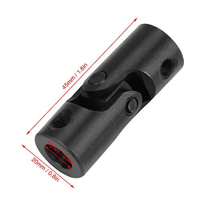 Yctze DIY Shaft Coupling Motor Connector, 10 * 20 * 45mm Steering Universal Joint, Ideal for 3/8 and 1/2 Universal Joints