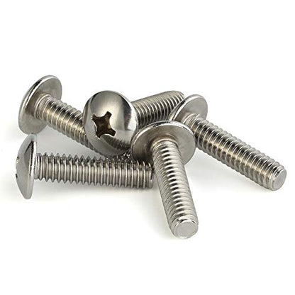 Mellewell M6-1.0 x 12mm Truss Head Machine Screws, Full Thread, 18-8 Stainless Steel, Quantity 25 - color: Silver, size: M6-1.0 x 12mm