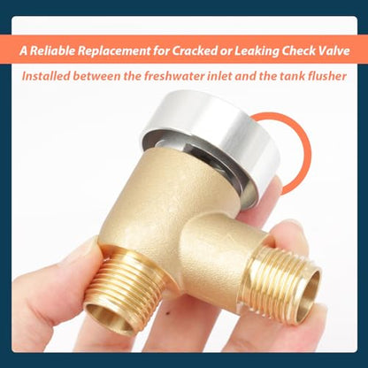 Upgraded Brass RV Vacuum Breaker Check Valve 571-VAC-CHK-A