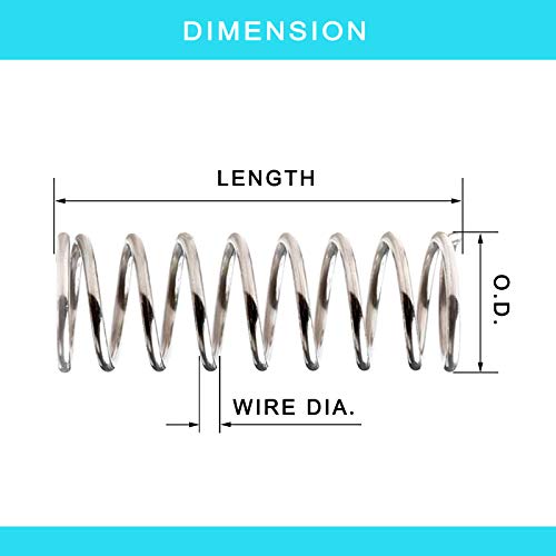 Compression Springs NEWST Spring Assortment Kit | Stainless Steel Springs | 17 Different Sizes 148 Piece Spring Assortment with Case