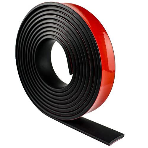 LSGCQ Neoprene Rubber Strips with Adhesive Backing Rubber Sheets - size: 1” Wide x 1/16" Thick x 20' Long