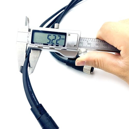 M12 5 Pins Connector Cable, Male to Dual Female Circular Connector Molding Cable A Code Straight Industrial Molded Wire IP67 Waterproof Unshielded PVC Wire 60V 4A AC/DC 1Meter (3.28ft) - size: 3.28ft