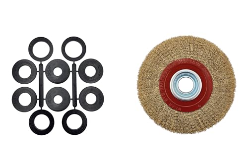 8" Inch Round Brass Plated Steel Wire Brush Wheel for Bench Grinder
