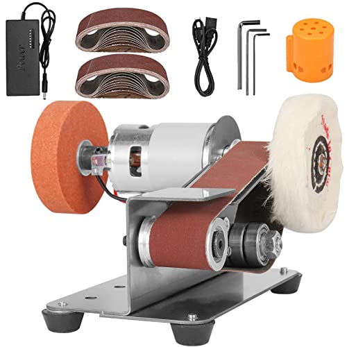 3-in-1 Mini Belt Sander 7-Speed Knife Sharpener Bench Grinder - color: Model.1 Knife Making Plus Kit, size: Model.1 Knife Making Plus Kit