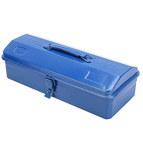 Thickened Metal Tool Box, Portable Empty Toolbox with Handle, Self Locking Buckle, Multifunction Heavy Duty Trunk Tool Storage Organizer for Home, Garage, Workshop (37 * 16 * 11 (350))