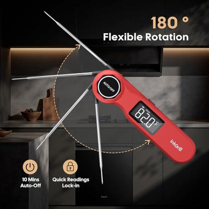 0.5S Instant Read Meat Thermometer Digital Candy Thermometer ±0.5℉ Accuracy