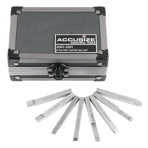 Accusize Industrial Tools HSS Tool Bit Pre-Ground, 1/4 in, 2662-2001 - size: 1/4 in