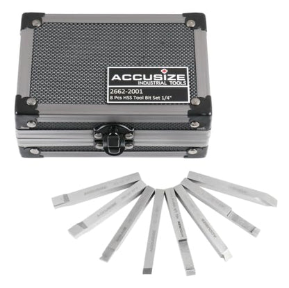 Accusize Industrial Tools HSS Tool Bit Pre-Ground, 1/4 in, 2662-2001 - size: 1/4 in