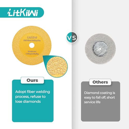 2PCS Diamond Cutting Blade Wheel with 1/4" Hex Shank for PVC Pipe Cutter - size: 2PCS Blades+1PCS Shank(length:2.75")