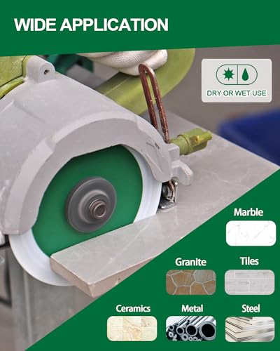 Diamond Blades 5 Inch 5pcs- KURSTOL Diamond Multi-Purpose Saw Blades Angle Grinder Cutting Disc for Marble, Granite, Tile, Ceramic, Porcelain, Metal, Stone - size: 5 Inch