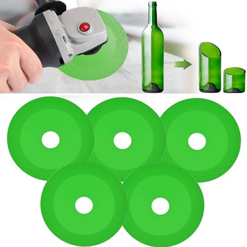 5Packs 4" Glass Cutting Disc 2.2 for Angle Grinder 7/8" (Model 100/115/125) - style: Green 4 Inch, 5Packs