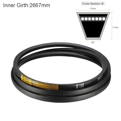 uxcell B-105 V-Belts 105" Inner Length, B-Section Rubber Drive Belt - size: 105"