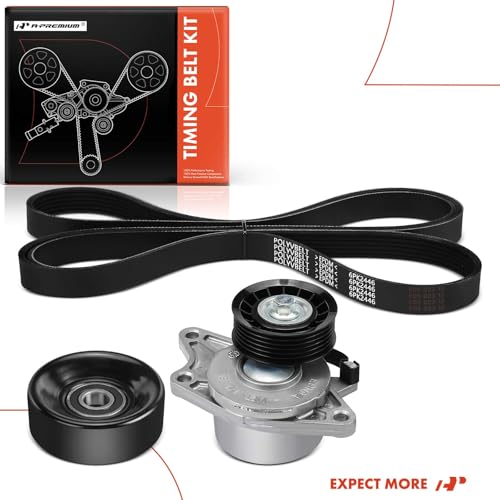 A-Premium Engine Serpentine Belt Drive Kit W/Tensioner & Idler