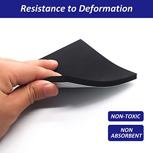 Foam Padding Sheets with Adhesive Backing - 1/4" Thick Self Stick Neoprene Insulation Foam,1/4 Inch Thick X 4 Inch Long X 4 Inch Wide (4, 1/4Inch x 4Inch x 4Inch) - size: 4In*4In*1/4In