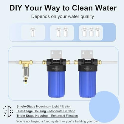 PWB10 Whole House Water Filter Housing, Fits 10” x 4.5” Big Blue Filters