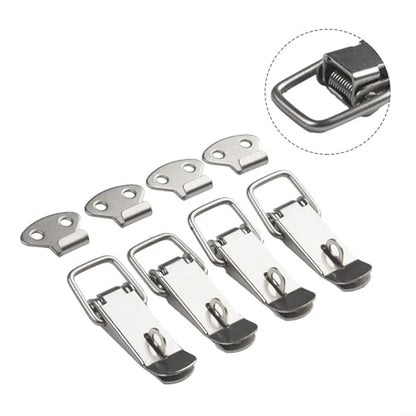 4Pc Latch Catch Iron Cabinet Boxes Handle Toggle Lock Clamp Hasp Heavy Duty Latches,Holding Capacity Pull For Lid Jig Tool Box Case