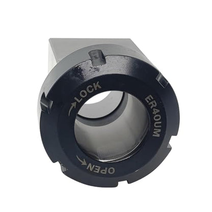 ER40 Collet Block - Square Collet Holder & Chucks, 0.005 mm Accuracy Carbon Steel Workholding Holder for CNC Lathe Engraving Machine