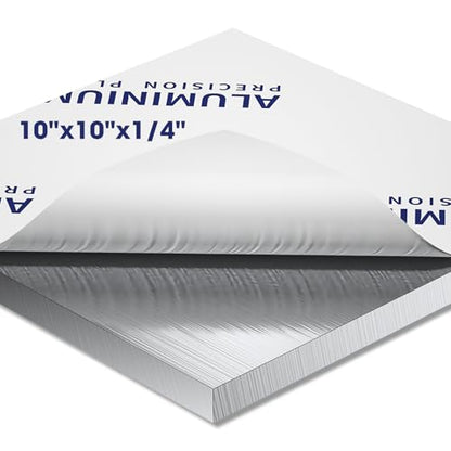 1/4Inch Thick Aluminum Sheet Plate, 10" x 10" Heavy Duty Aluminum Plates - size: 10x10", style: 1/4"