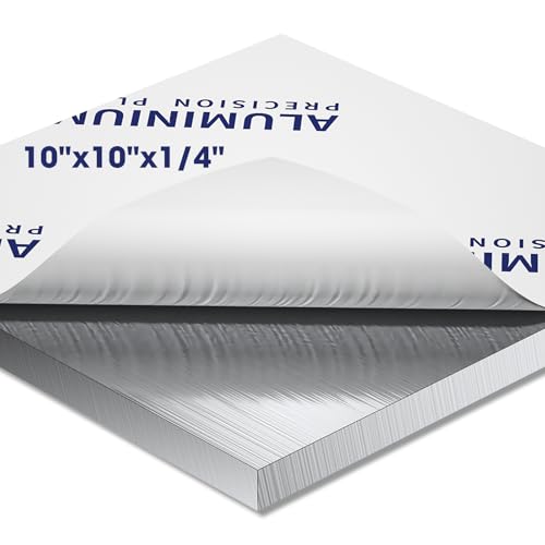 1/4Inch Thick Aluminum Sheet Plate, 10" x 10" Heavy Duty Aluminum Plates - size: 10x10", style: 1/4"