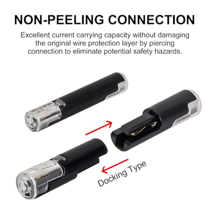 AITRIP 100PCS Single Wire Connector, 1 Wire Plug in Connector with Locking Buckle,No Wire Tripping Solderless for LED Lights, DIY Projects - color: 100PCS