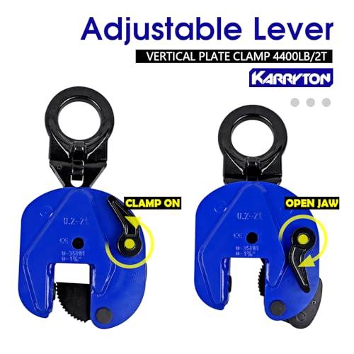 2Ton/4400LB Vertical Lifting Plate Clamp, Jaw Opening 1.3IN - style: 2 Ton