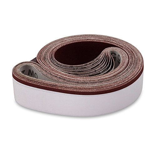 Red Label Abrasives 1 X 44 Inch 80 Grit Flexible Aluminum Oxide Multipurpose Sanding Belts, 12 Pack - size: 80 Grit