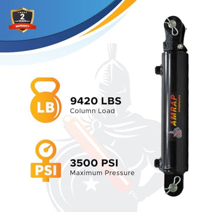 2x10 Hydraulic Cylinder - 2 Bore 10 Stroke Double Acting Welded Threaded Clevis Hydraulic Cylinder 3500 PSI - size: 2x10