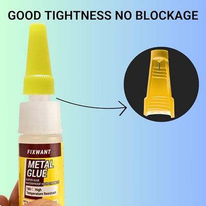 180℃ High-Temperature Resistant Metal Mutual Bonding Copper Aluminum Alloy Zinc Alloy Electroplated Gold Iron Super Glue 20ML (2)