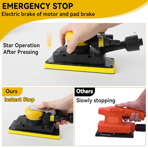 Pneumatic Random Orbital Sander 1/4" NPT, 7x19.8cm Pad