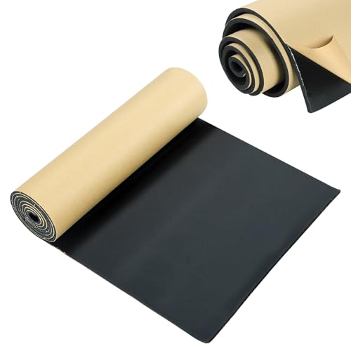 1/4" T x 16" W x 78" L Sponge Neoprene Foam Rubber with Adhesive - size: 1/4" T x 16" W x 78" L
