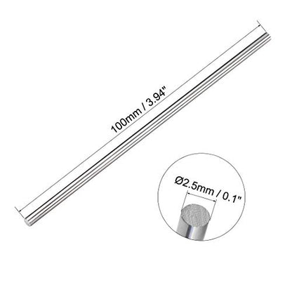 uxcell K10 Tungsten Steel Lathe Round Rod Solid Shaft Bar 2.5mm Dia 100mm Length - size: 2.5mm