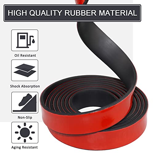 Adhesive Rubber Strips with Adhesive Backing Self Stick Neoprene Solid Rubber Sheets Rolls Strips for Gaskets Pads Seals Crafts Protection (1" Wide x 1/16" Thick x 10' Long) - size: " Wide x 1/16" Thick x 10' Long