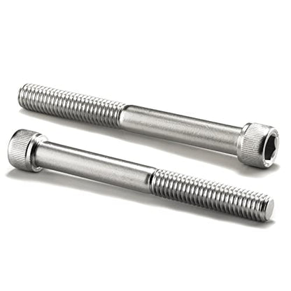1/4-20 x 3-1/2" Socket Head Cap Screws Bolts, 10Pcs 304 Stainless Steel 18-8, Allen Socket Hex Drive, Partially Threaded, Bright Finish by SG TZH(with Hex Spanner)
