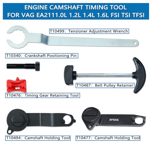 DPTOOL Engine Timing Tool Set for VAG EA211 1.0 1.2L 1.4L 1.6L FSI TSI TFSI - size: 6PC Kit