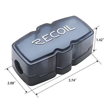 Recoil MFH12 2 Way Mini-ANL Fused Distribution Block Maximum Power Transfer - style: 2-Way Fuse Block, 1 Input & 2 Outputs