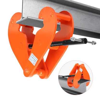 Nisorpa 11000lbs/5 Ton Heavy Duty Vertical Beam Clamp, 3.14-12.59 Inch Adjustable Opening Range, Working Load Capacity I Beam Lifting Clamp for Rigging Steel Beam Clamp Tool