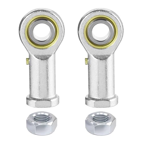2Pcs PHSB6 Rod End Bearing 3/8 Inch Bore Pre-Lubricated 3/8-24 Female Thread Right Hand Heim Joint with Jam Nuts - size: 3/8, style: Right Hand
