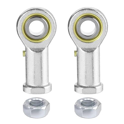 2Pcs PHSB6 Rod End Bearing 3/8 Inch Bore Pre-Lubricated 3/8-24 Female Thread Right Hand Heim Joint with Jam Nuts - size: 3/8, style: Right Hand