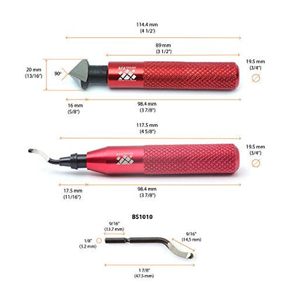 AFA Tooling Deburring Tool & Countersink Hand Reamer, Red CNC Handle - style: Reamer & Deburring Tool