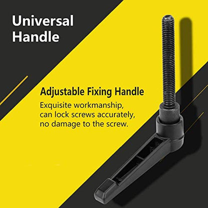 Wal front 4PCS Metal Machine Knobs Adjustable Fixing Handle M8 Male Thread Adjustable Knob Handle Clamping Lever (20MM)