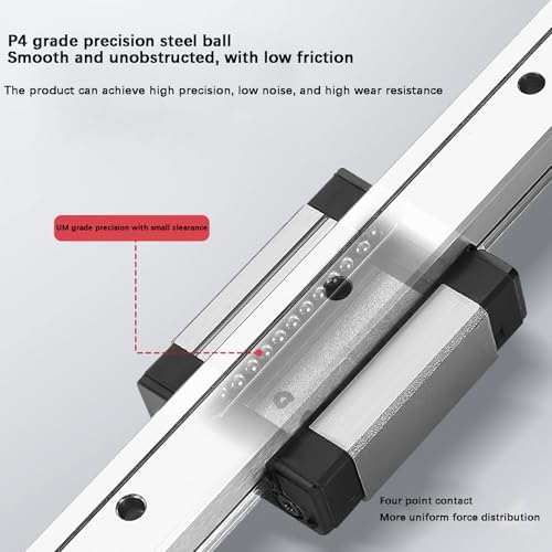 MGN3 Linear Rail 80mm 3.15" 4PCS MGN3 Miniature Linear Motion Slide Rail + 4PCS MGN3H 3mm Linear Sliding Bearing Carriage Block Black for 3D Printer and CNC Machine - size: L: 80mm / 3.15 inch, style: MGN3 Rail + H Block