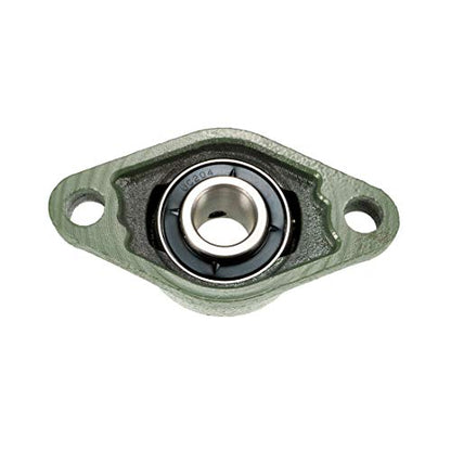 uxcell UCFL204 Flanged Pillow Block Bearing, 20mm Bore Diameter, Cast Iron/Chrome Steel, Set Screw Lock (Pack of 1) - size: 20mm