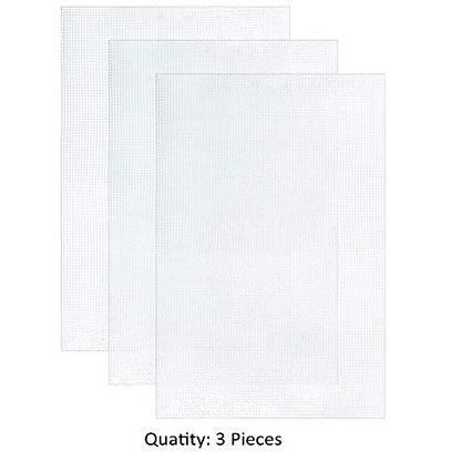 Pllieay 3 Pieces Big Size Mesh Plastic Canvas Sheets for Embroidery - size: 3Pcs 6 count